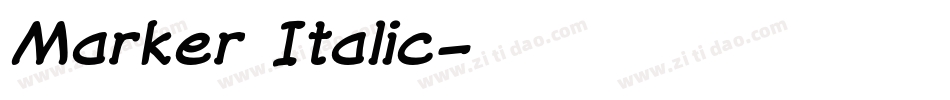 Marker Italic字体转换